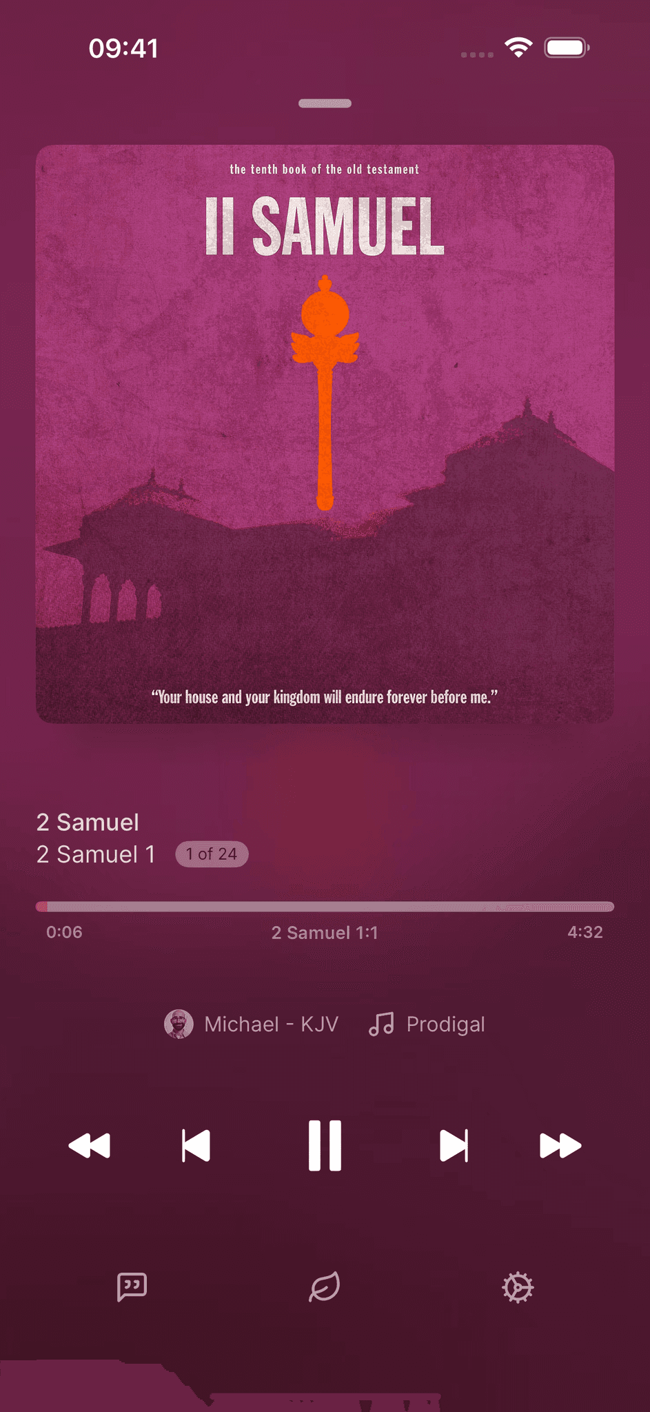 Bible audio player